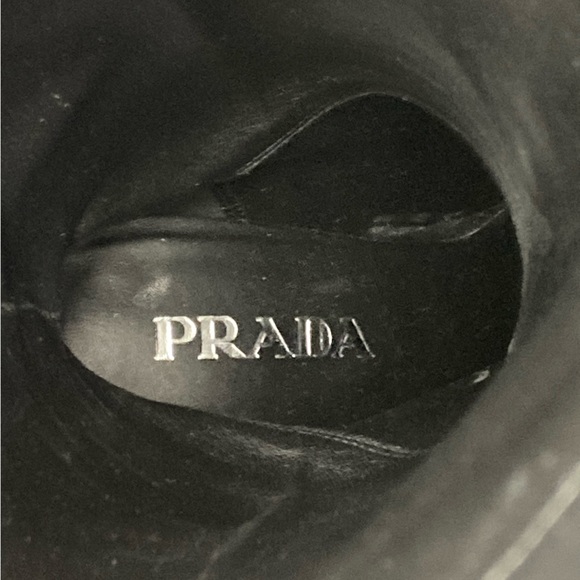 NWOB Prada Black Platform Leather Knee Boot - Sz 6 - Picture 8 of 8